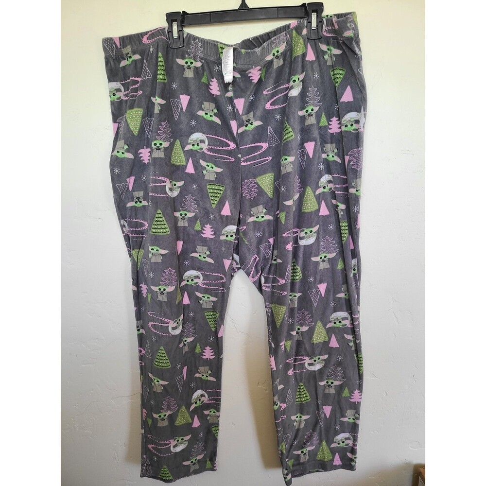 Lucasfilm Star Wars Women's Pajama Pants Size 3XL Baby Yoda Stretch Christmas